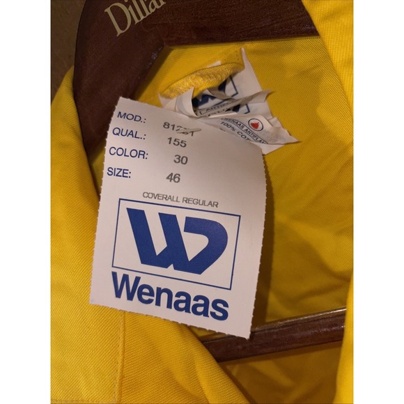 WENAAS ANTIFLAME COVERALLS Yellow Flame-Resistant Workwear Size 46 NWT - Picture 2 of 16